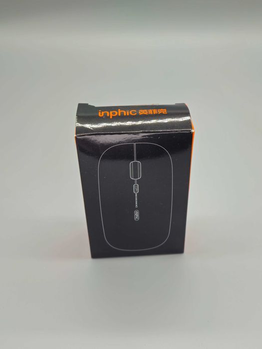Безжична презареждаема мишка inphic M1P ultra slim 2.4G бяла