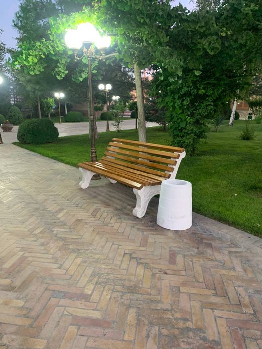 Скамейка урна кашпо мраморная уличная