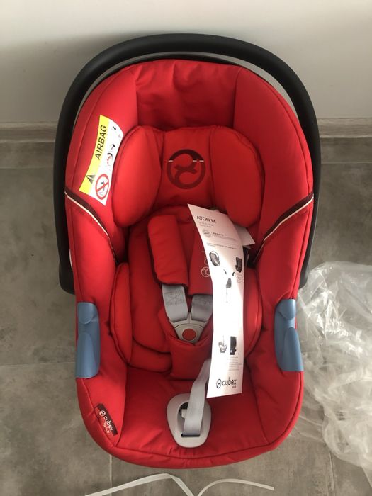Луксозна количка Cybex Priam Lux Platinum 3в1 + База (Hot n Spicy Red)