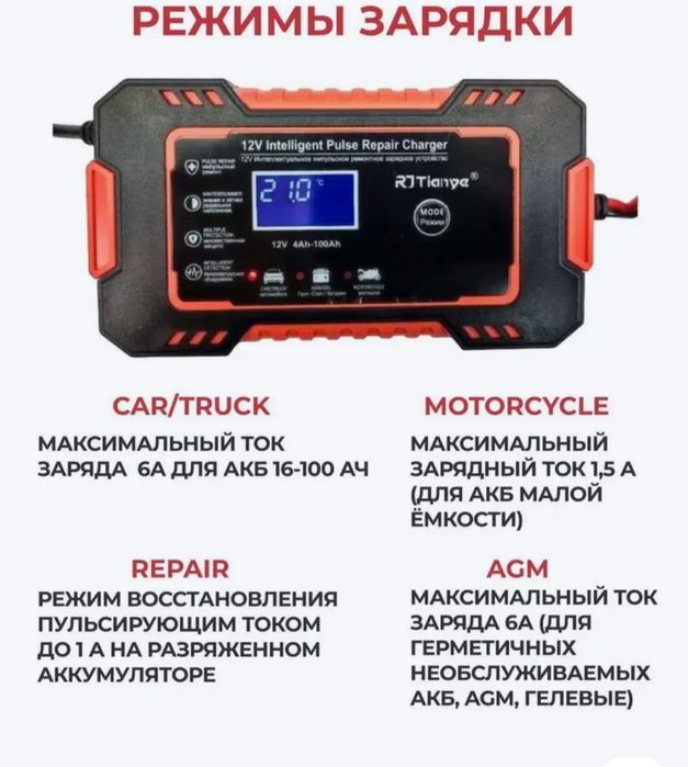Зарядное устройство для аккумулятора автомобиля /12V-6А