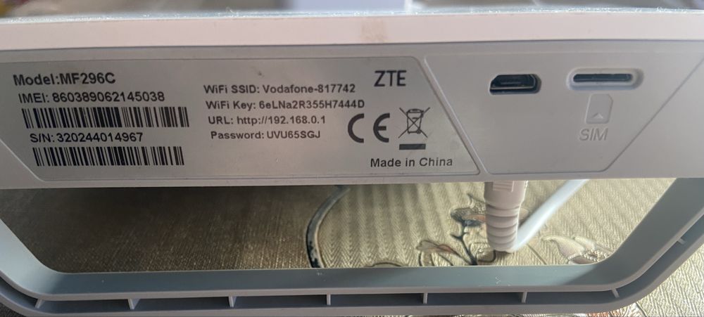 router ZTE cu cartela sim