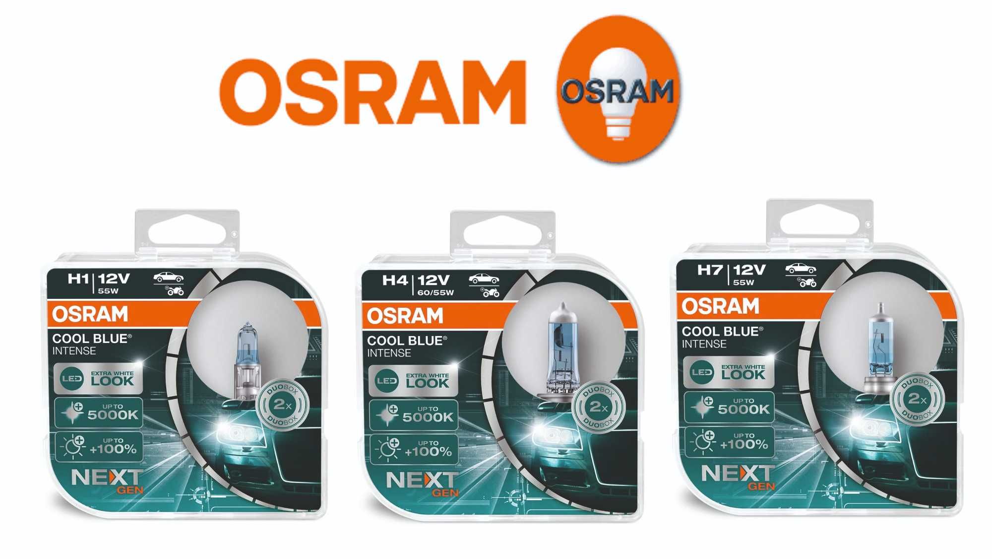 Халогенни крушки Osram COOL BLUE INTENSE NEXT GEN +100% H1, H4, H7 ...
