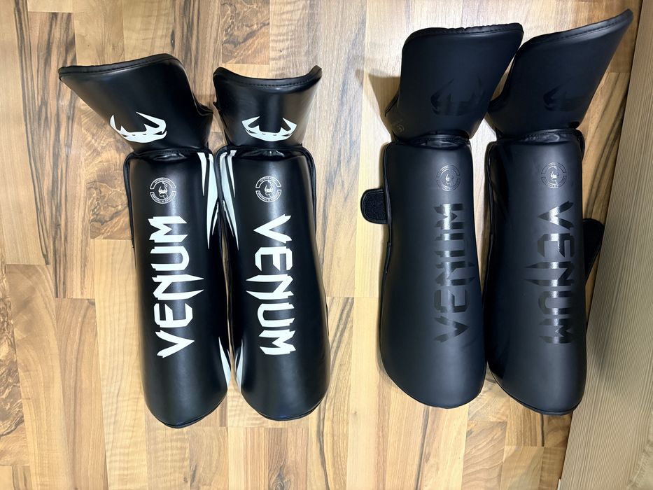 Echipament Venum NOU – Mănuși box Challenger 3.0 + Tibiere (kickboxing/Muay Thai)