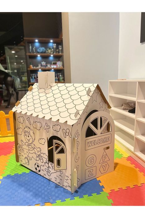 Картонена къща за оцветяване XXL