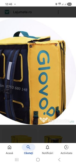 Genți Glovo și Wolt noii