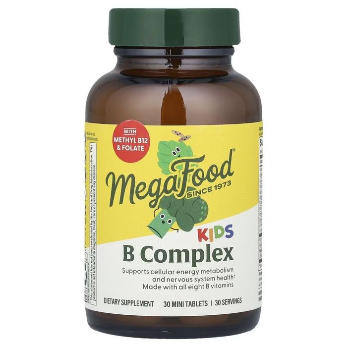 Детский Б-комплекс MegaFood, Kids B Complex 30 Мини таблеток