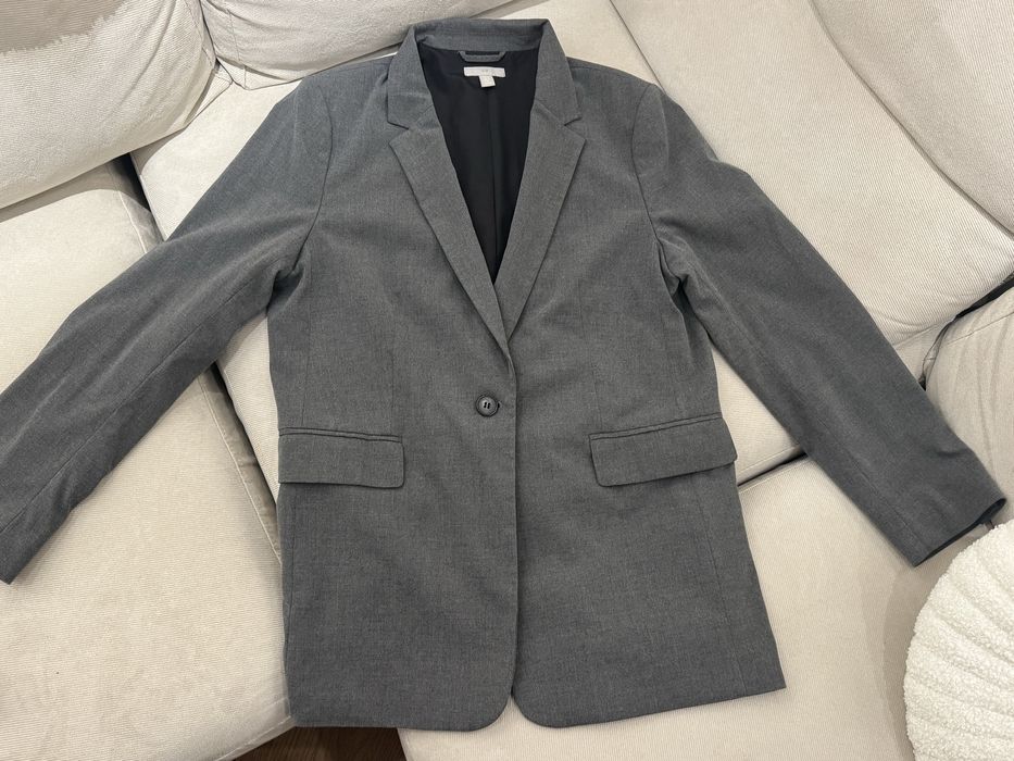 Дамско сако oversize. Черно, сиво, бяло