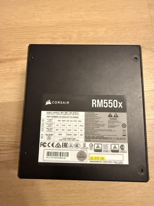 Sursa PC Corsair RM550x Gold Full Modulara