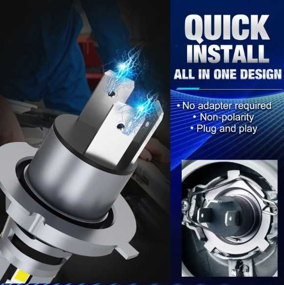 H4 LED Крушки 6500K 12V