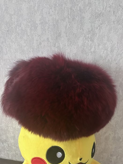 Шапка - лисец красного цвета