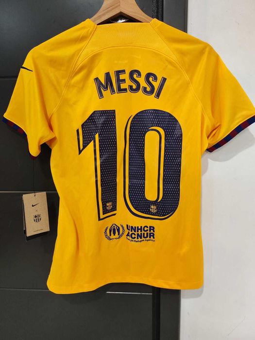 тениска Nike FC Barcelona сезон 22/23, жълта, M, MESSI, НОВА
