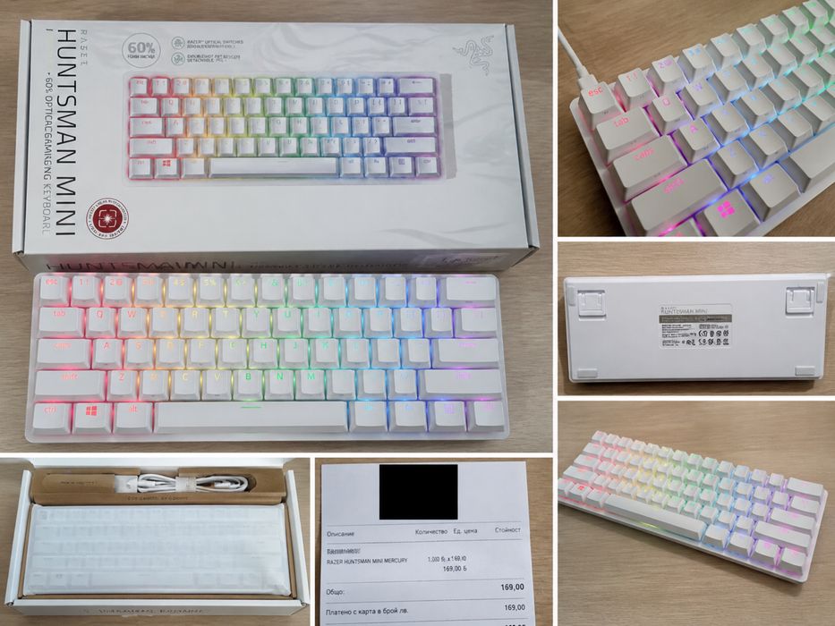 Razer Huntsman Mini Mercury 60% Optical Gaming Keyboard