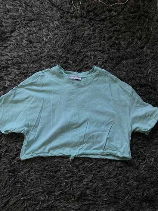 tricou bershka turcoaz