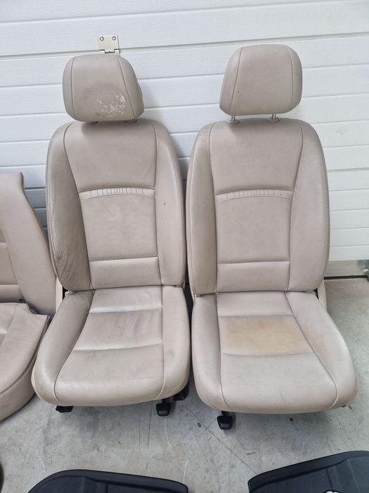 Interior scaune bancheta piele crem bmw f10 lci facelift cu încălzire