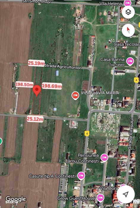 5000mp intravilan Costinești –acces la 2 străzi / ideal Pensiune/Hotel