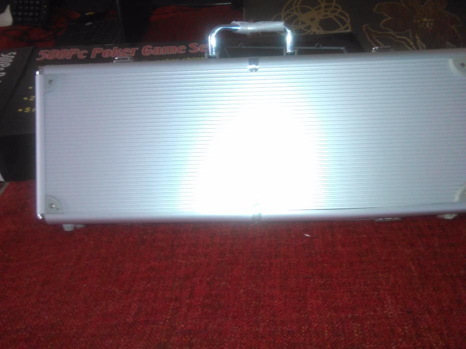 Joc de poker profesionist cu jetoane. 500 jetoane neimprimate. 11 gr.