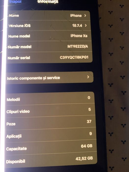 iPhone XS - Deteriorat - Pentru Piese/uz personal