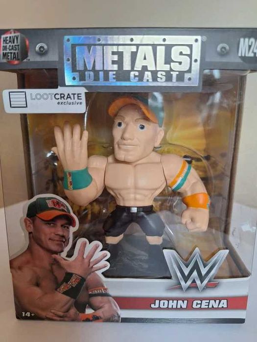Figurină WWE John Cena – metalică, Loot Crate, cutie sigilată – colecție