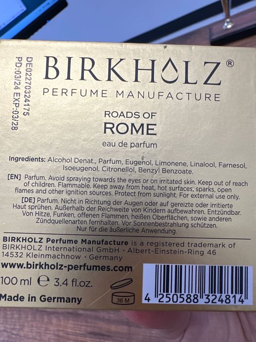 Парфюм Birkholz roads of rom