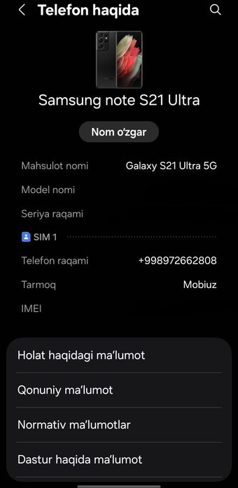 Samsung s21 ultra 5G