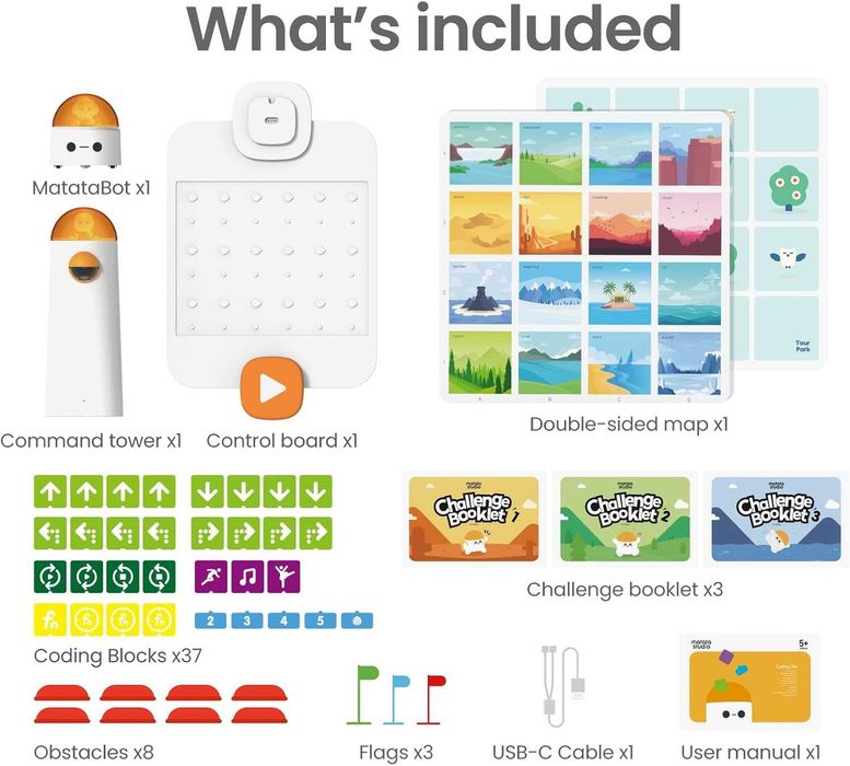 Робот MatataStudio за деца на възраст 4-10 години, програмируем робот
