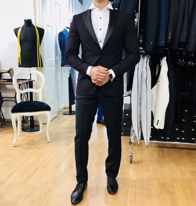 Costum Slim-Fit Ceremonie mire complet cu 2 camasi