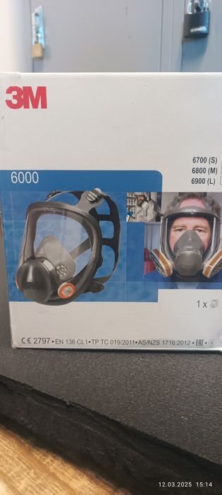 Новый полный маска с фильтром химзащитный.