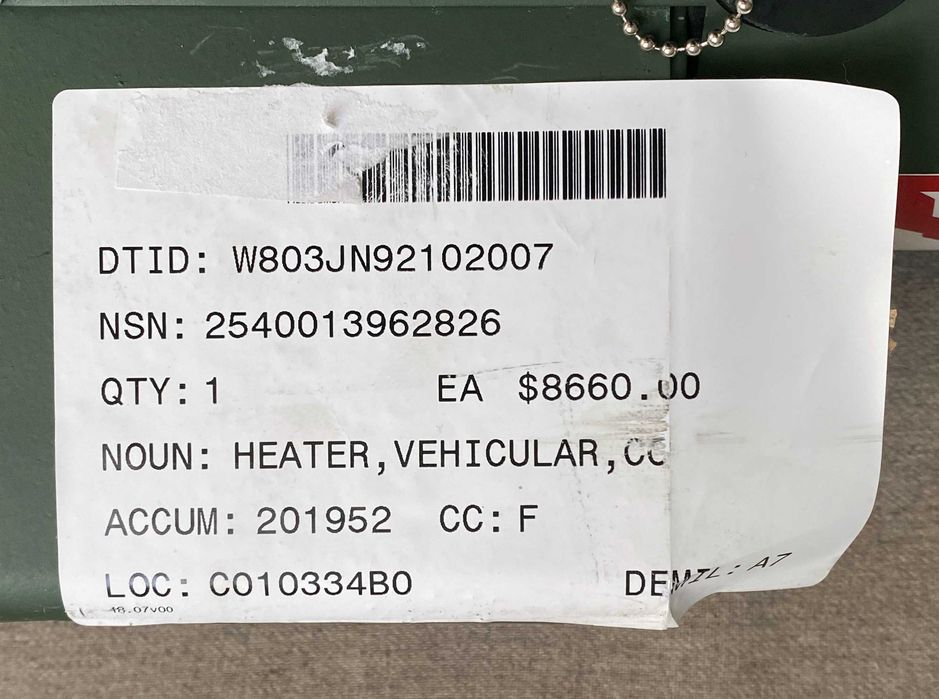 Incalzitor sirocco Hunter A20 armata USA military 60,000 BTU 17.58 kW