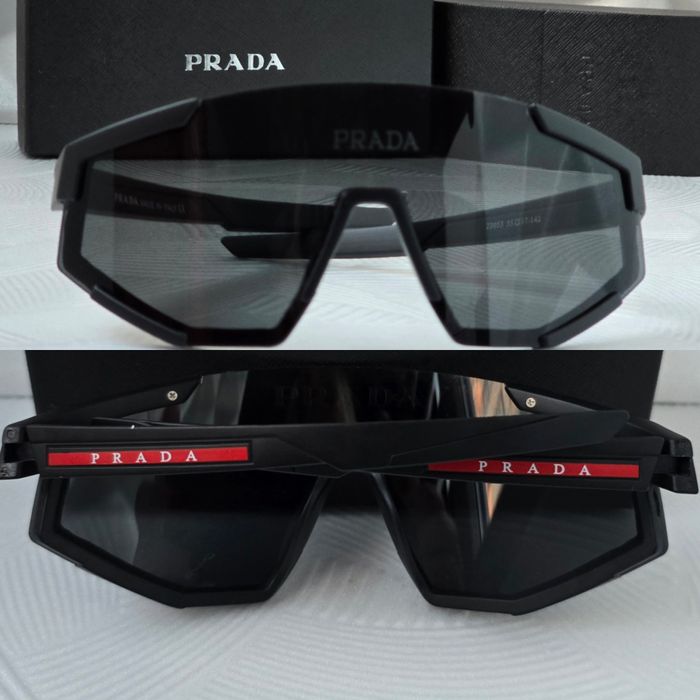 Мъжки слънчеви очила маска черни бели