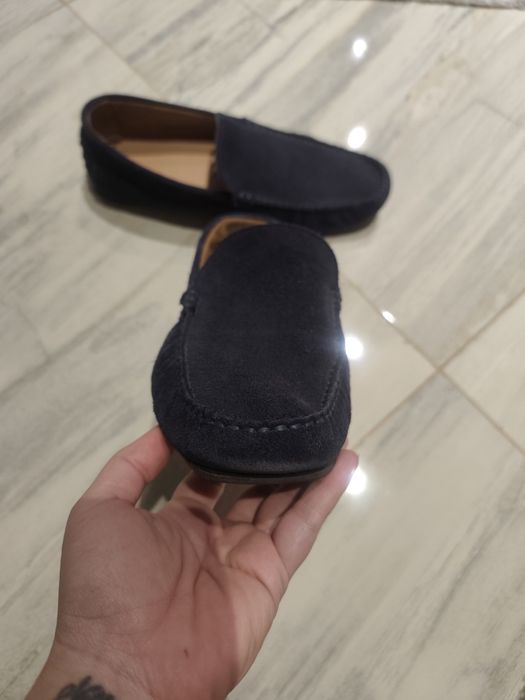 Мъжки мокасини естествен велур