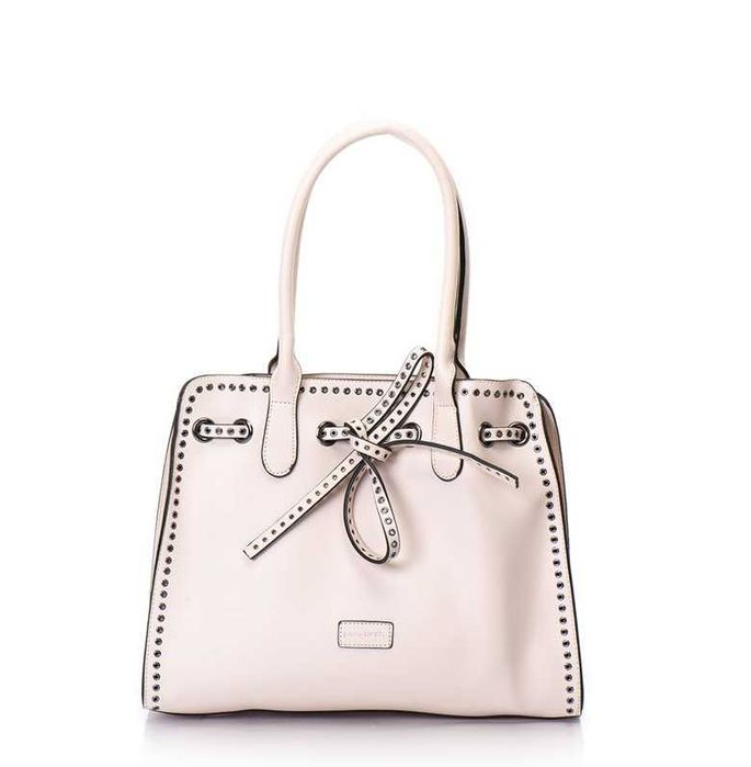 %ПРОМО% PIERRE CARDIN – Кожена чанта в бледо розово 30x33x12 см нова