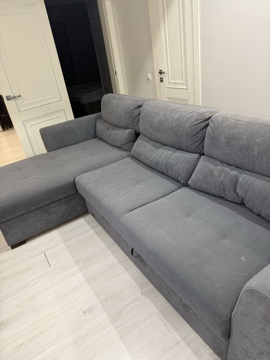 Диван серый раскладушка большой