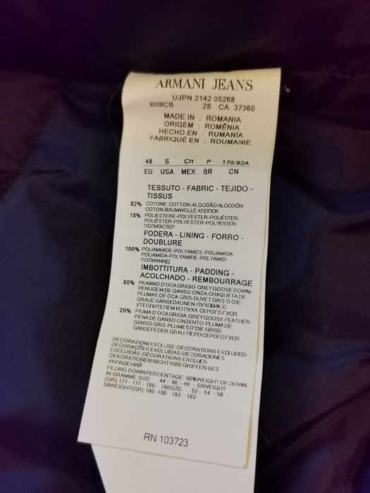 Geaca Armani Jeans S tommy polo ralph  gant gas lacoste dolce diesel