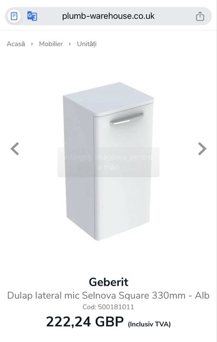 Dulap baie Geberit Selnova Square  65cm