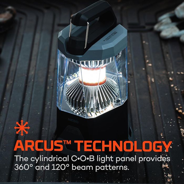 Lanterna LED NEBO 1600 lumeni, 360°, reincarcabila, powerbank