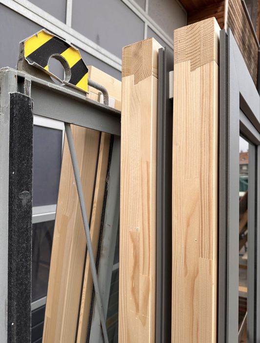 USA TERASA LEMN ALU TRIPAN Germania fereastra balcon antracit H 210 x L 142 Garantie