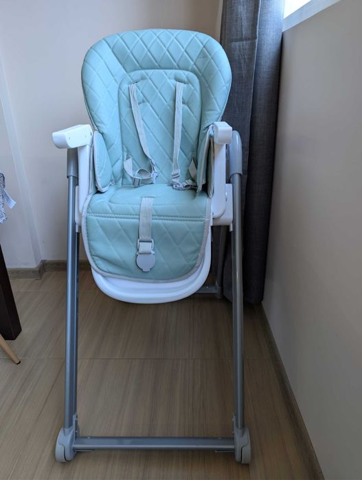 Столче за хранене LORELLI Party Iceberg Green Leather