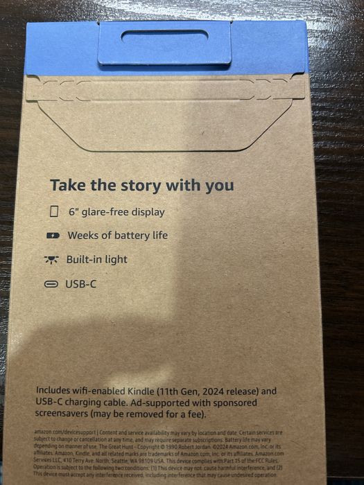 Amazon kindle 11(модель 2024 года) новый, запечатанный