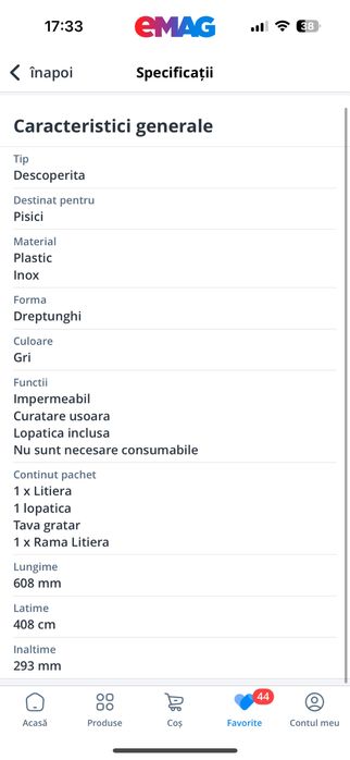 Litiera pisici din inox SHAW