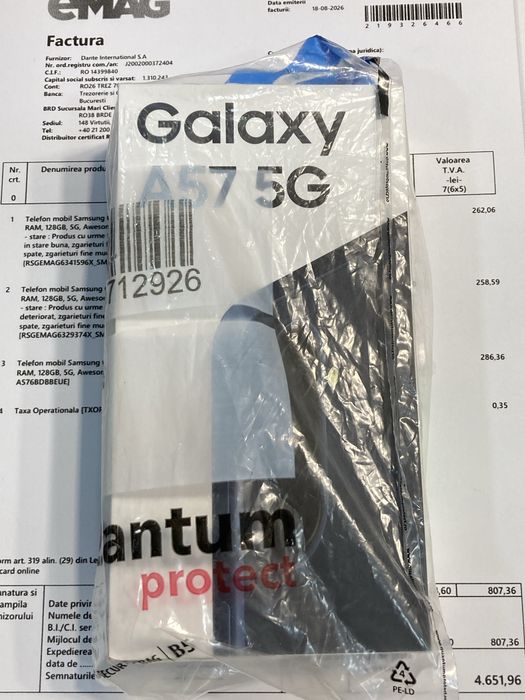 Samsung A57 • NOU • Sigilat • Factura