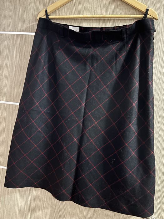 Две вълнени поли / сива и черна на ромбове