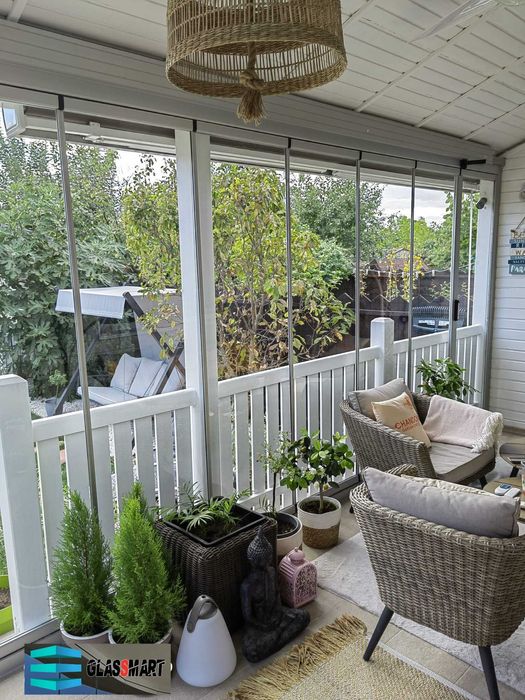 Inchidere Balcone , Terasa , Pergole retractabila cu LED, Bioclimatic Rolling Roof retractabila cu lamela alum., Wintergarden  Acoperis fix din sticla