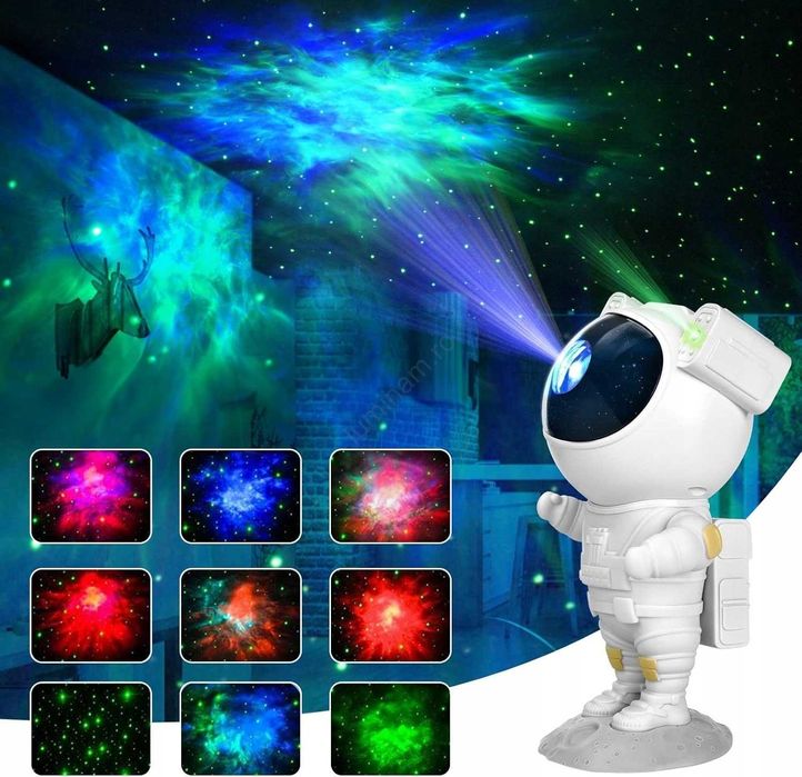 Lampa pentru copii astronaut - galaxie de stele cu laser - OFERTA