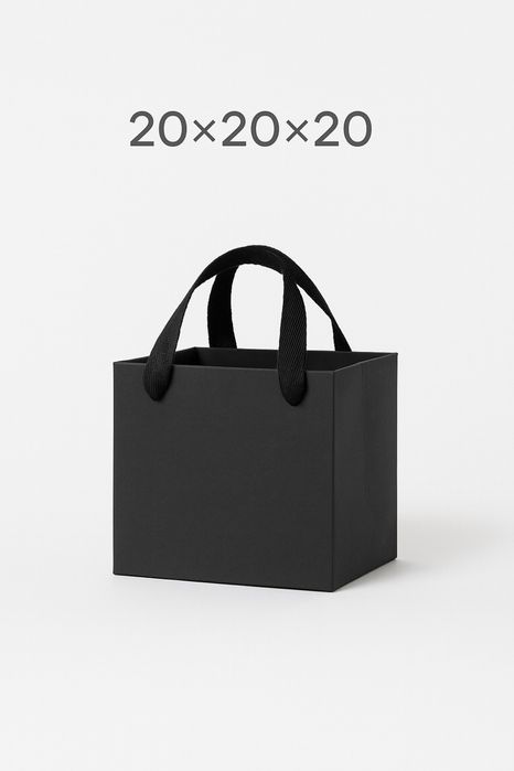 Пакет картонный с квадратным дном подарочный для клубники коробка