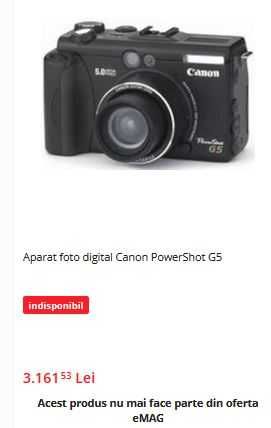 Aparat foto CANON Powershot G5
