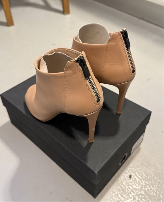 Botine Musette piele, nude, 40