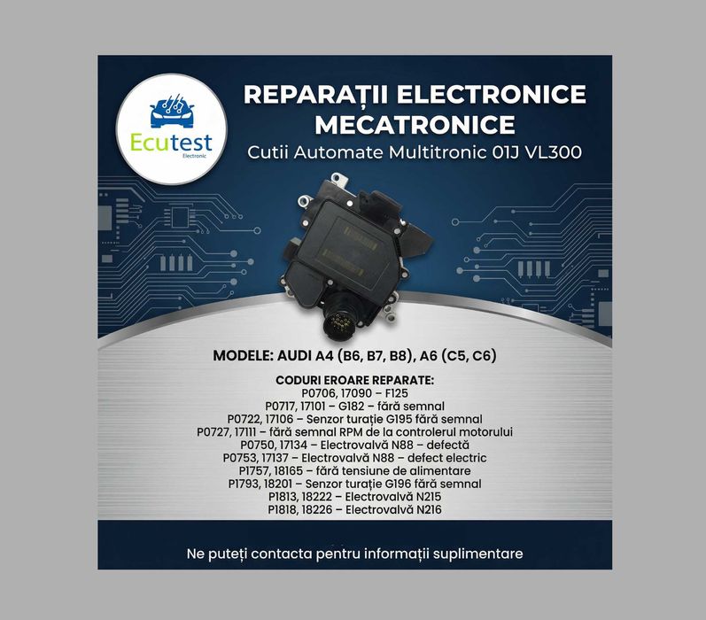 Reparatii electronice cutii automate Multitronic 0AW  , 01J
