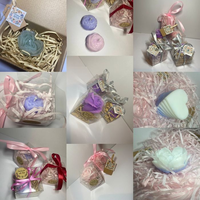 ПОДАРЪЦИ! Ръчно изработени ароматни свещи, глицеринови сапунчета и по