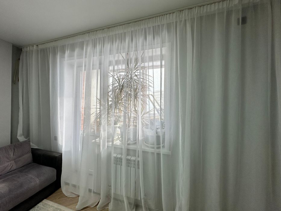 Тюль полиэстер, лён