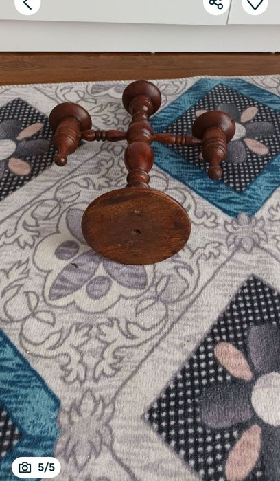 candelabru sfetnic, suport lumânări din lemn